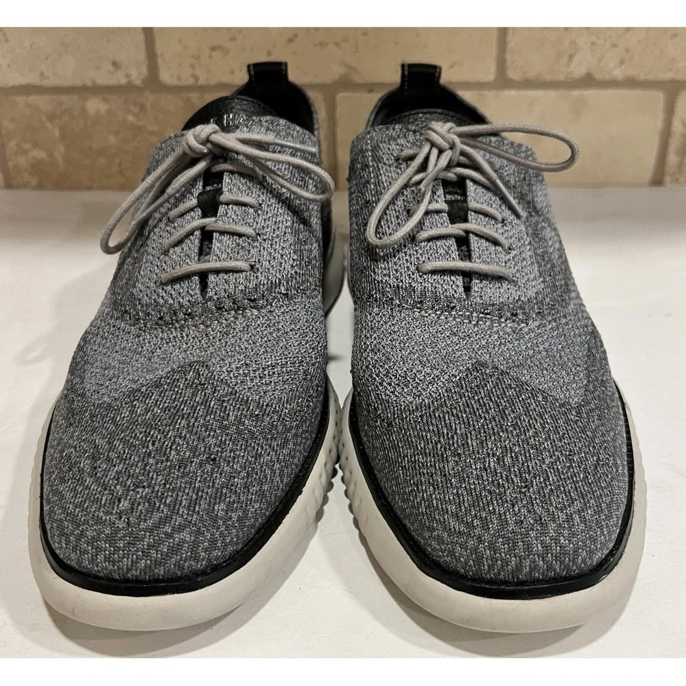 Cole Haan 2.ZeroGrand Men's Size 11M Gray Knit Wingtip Oxford‎ Shoes (C27565)